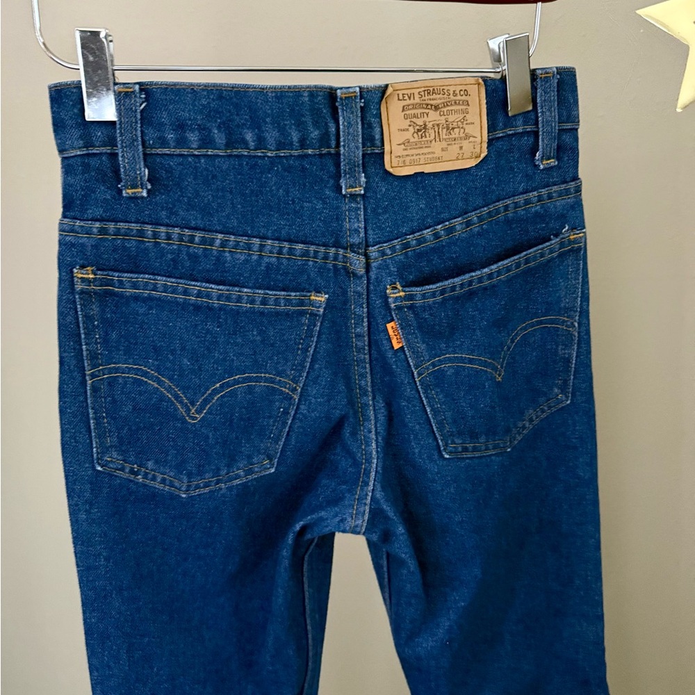 Vintage Levi’s Student Fit Jeans Made USA W27 L30 High Rise Tapered Denim